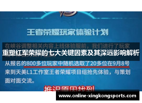 重塑红军荣耀的七大关键因素及其深远影响解析 重塑红军荣耀的七大关键因素及其深远影响解析